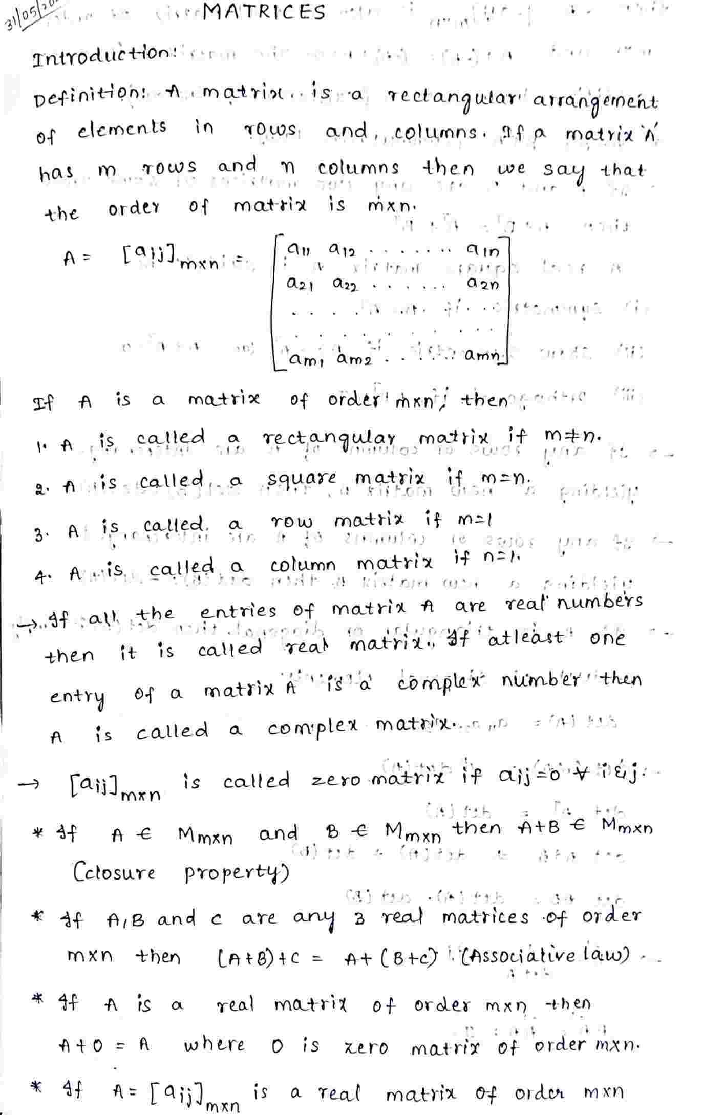 Introduction to matrices