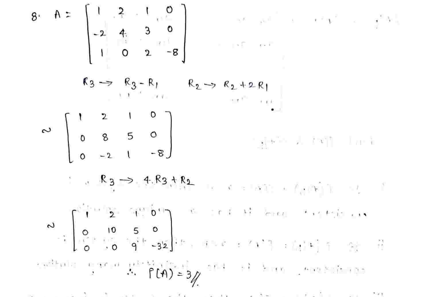 Rank of a matrix