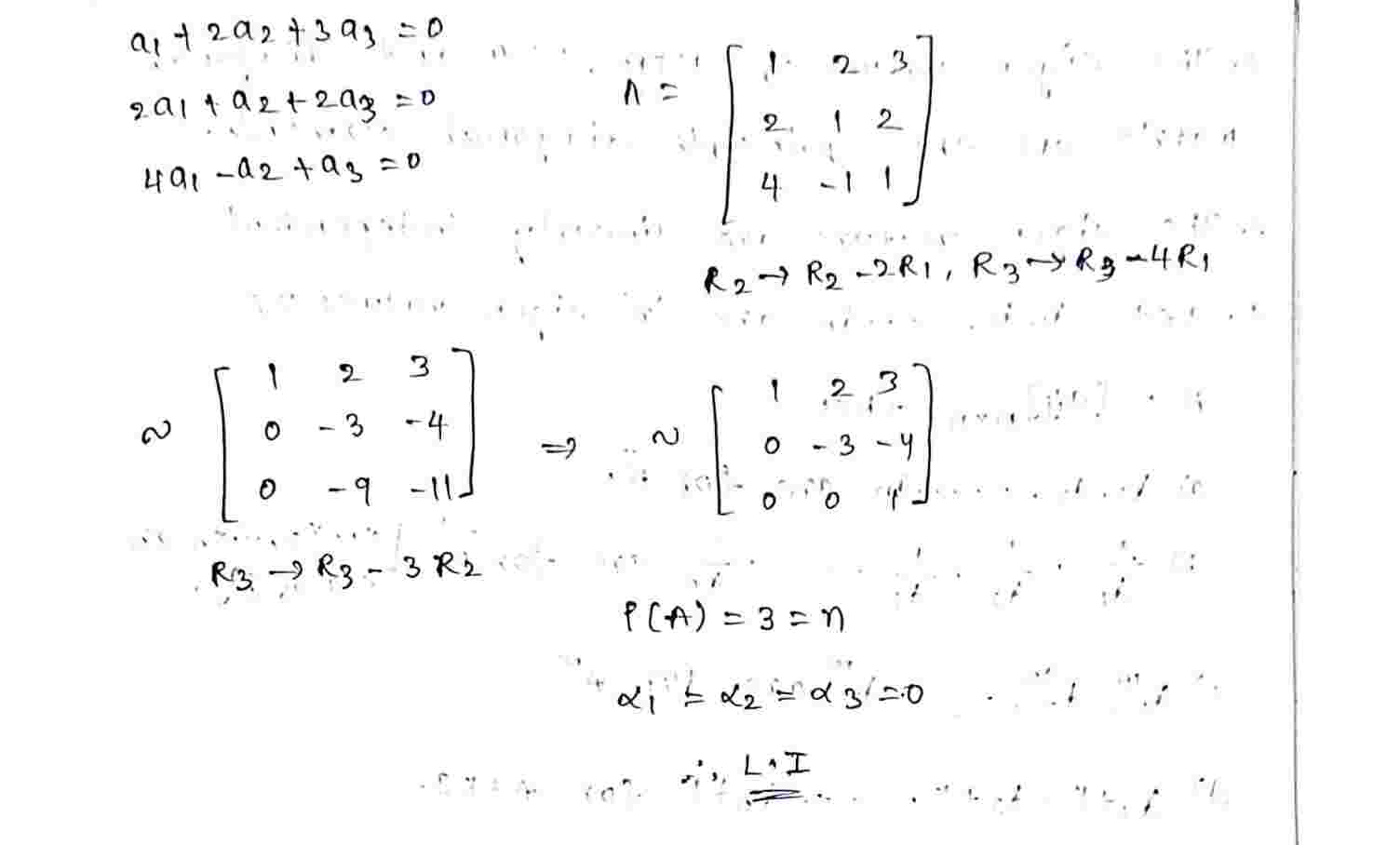 linearly dependent