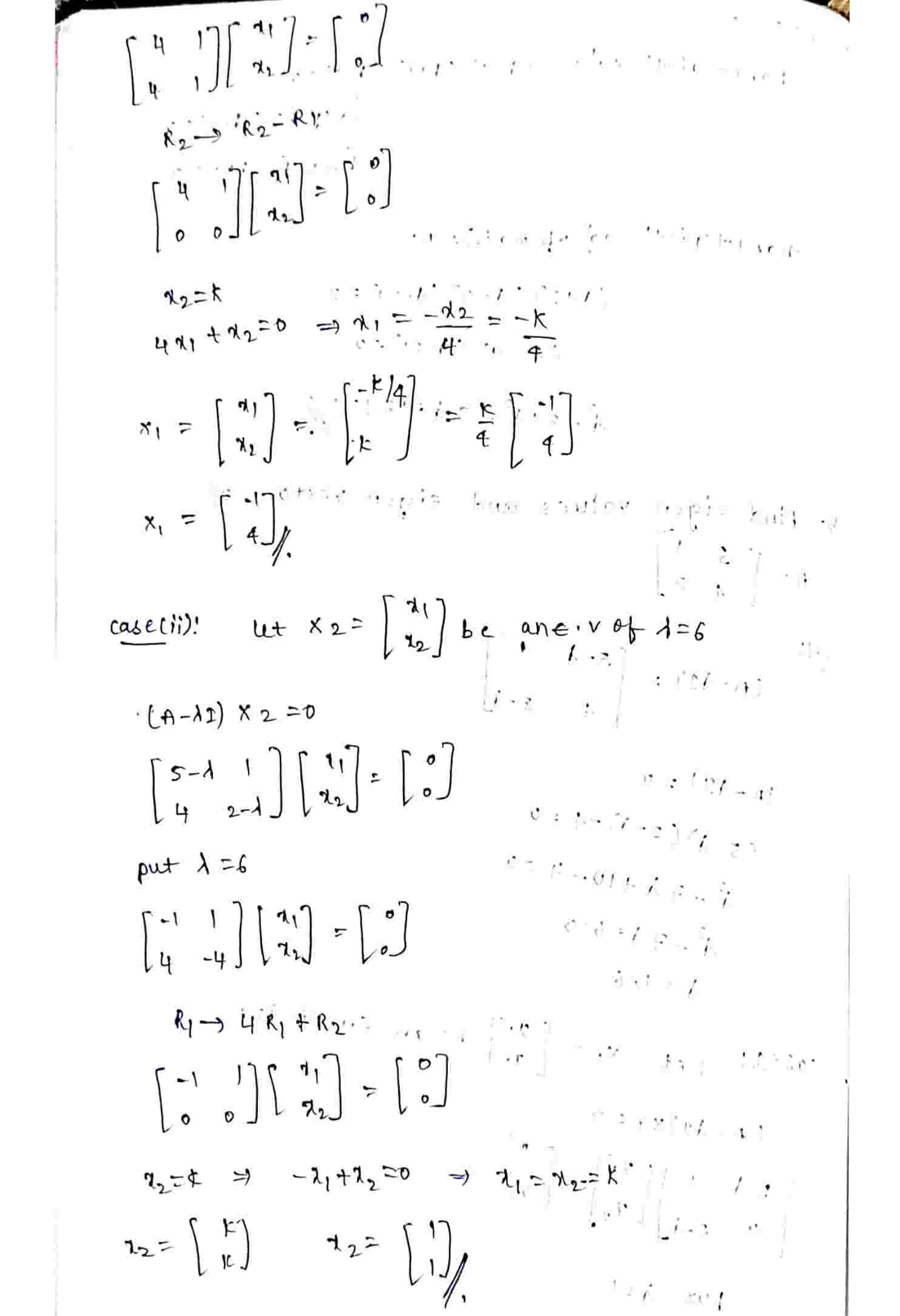 Eigenvalues and eigenvectors