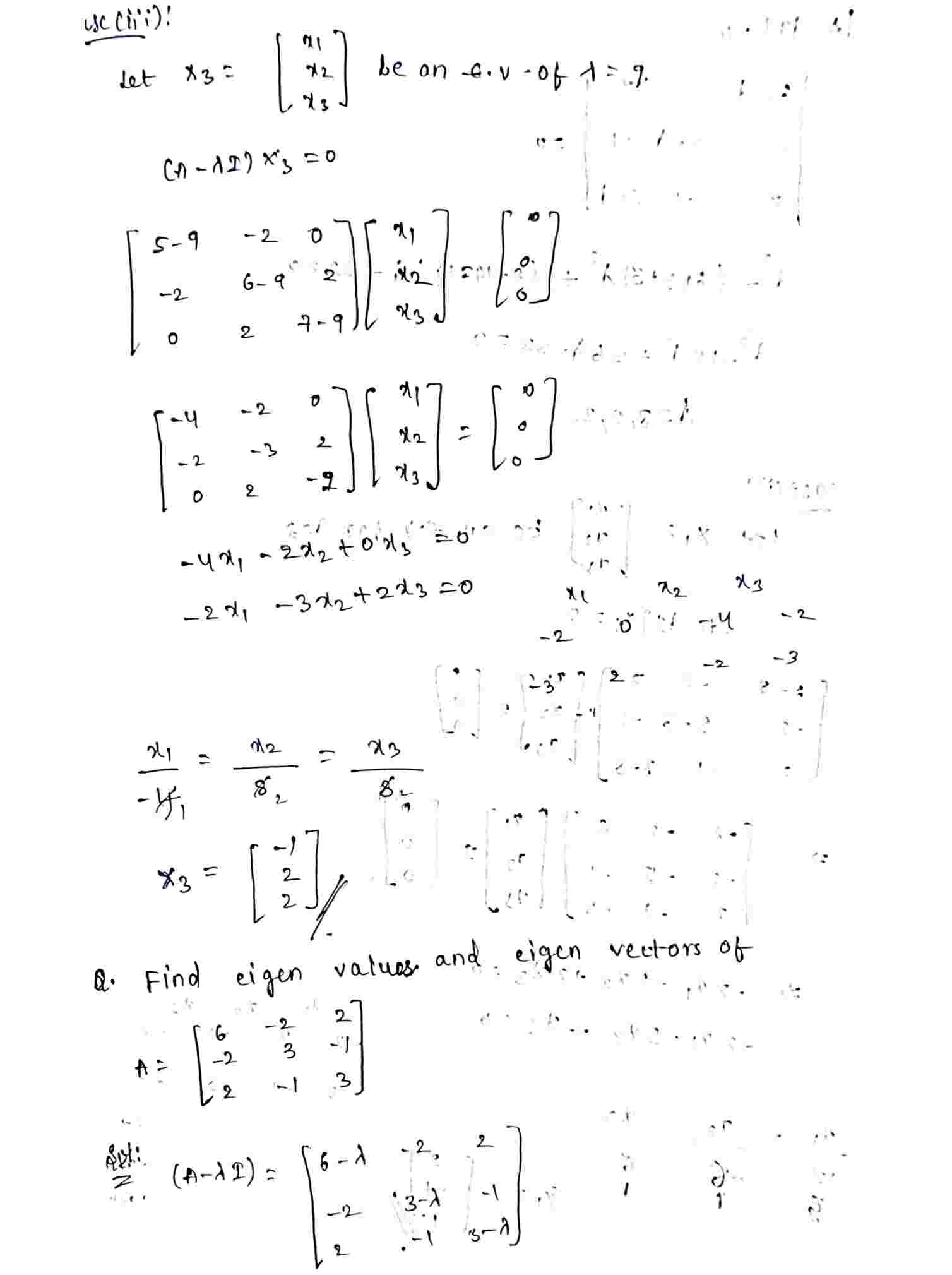 Eigenvalues and eigenvectors