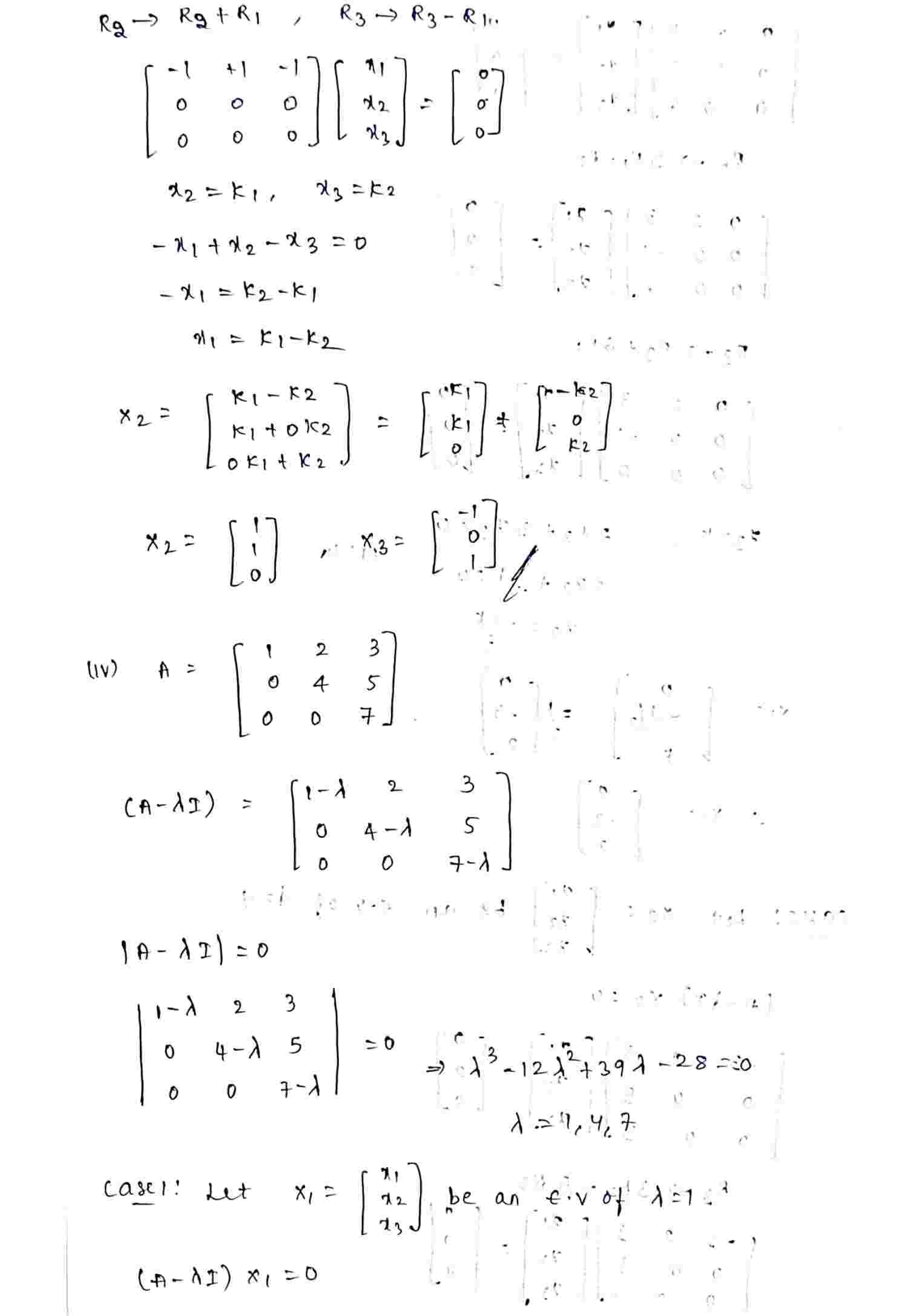 Eigenvalues and eigenvectors