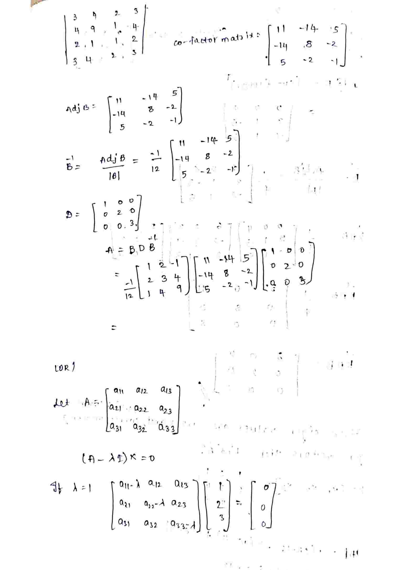 Diagonalization of matrix
