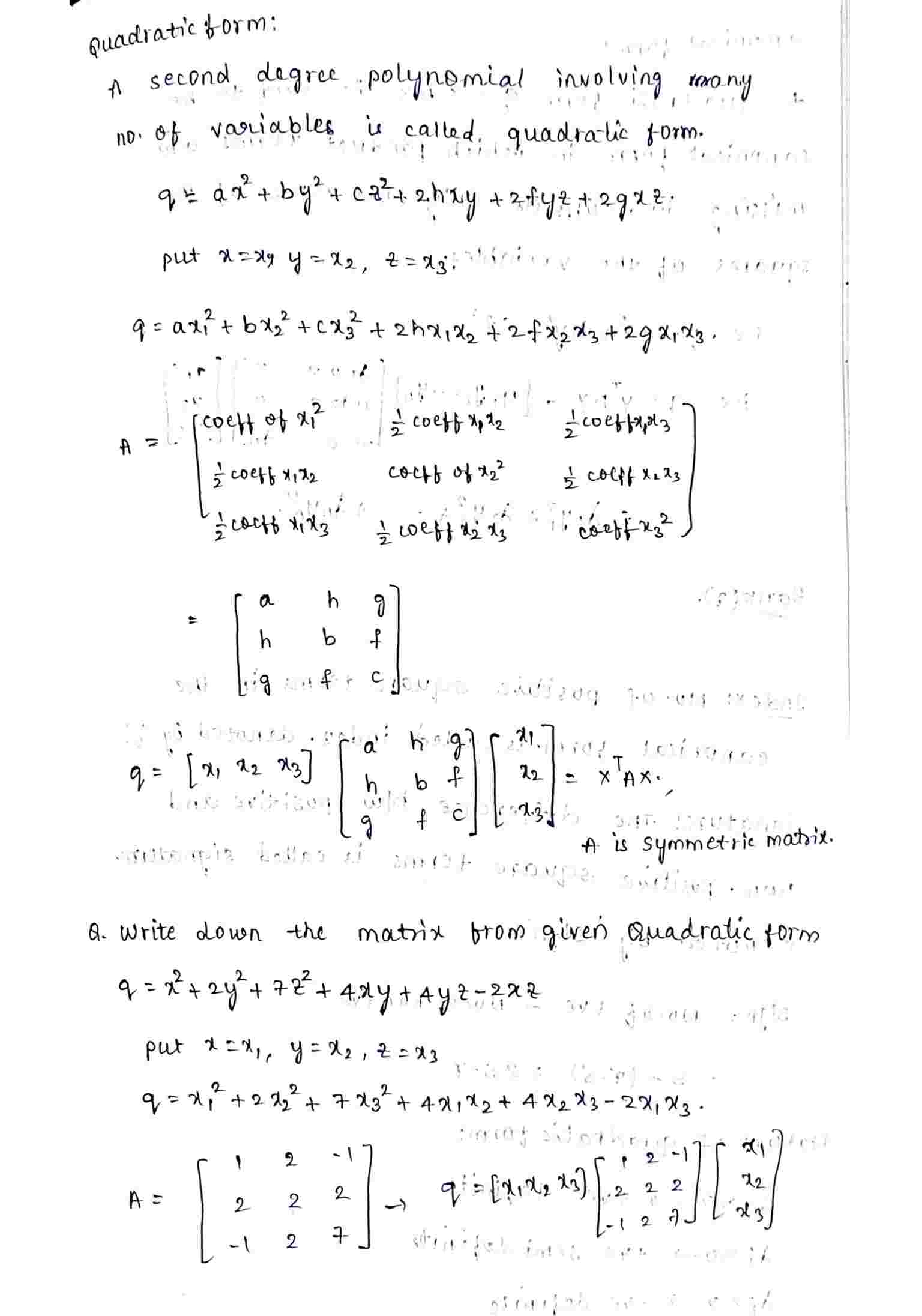 uadratic and canonical form