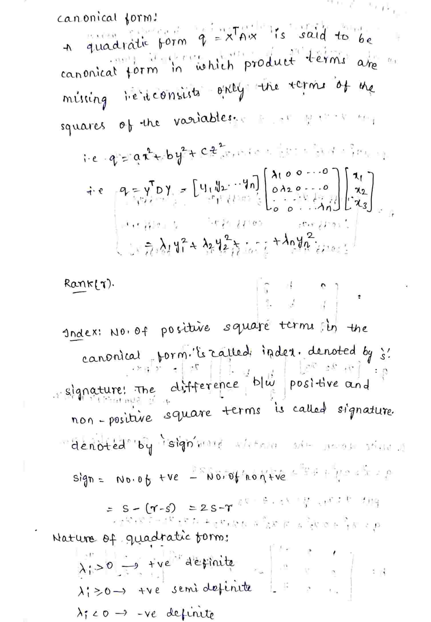 uadratic and canonical form