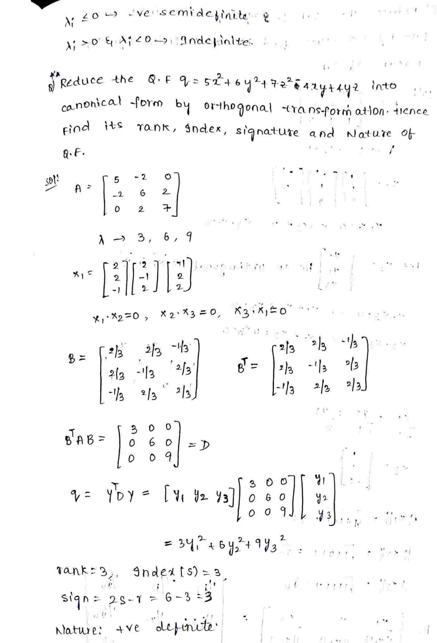 uadratic and canonical form