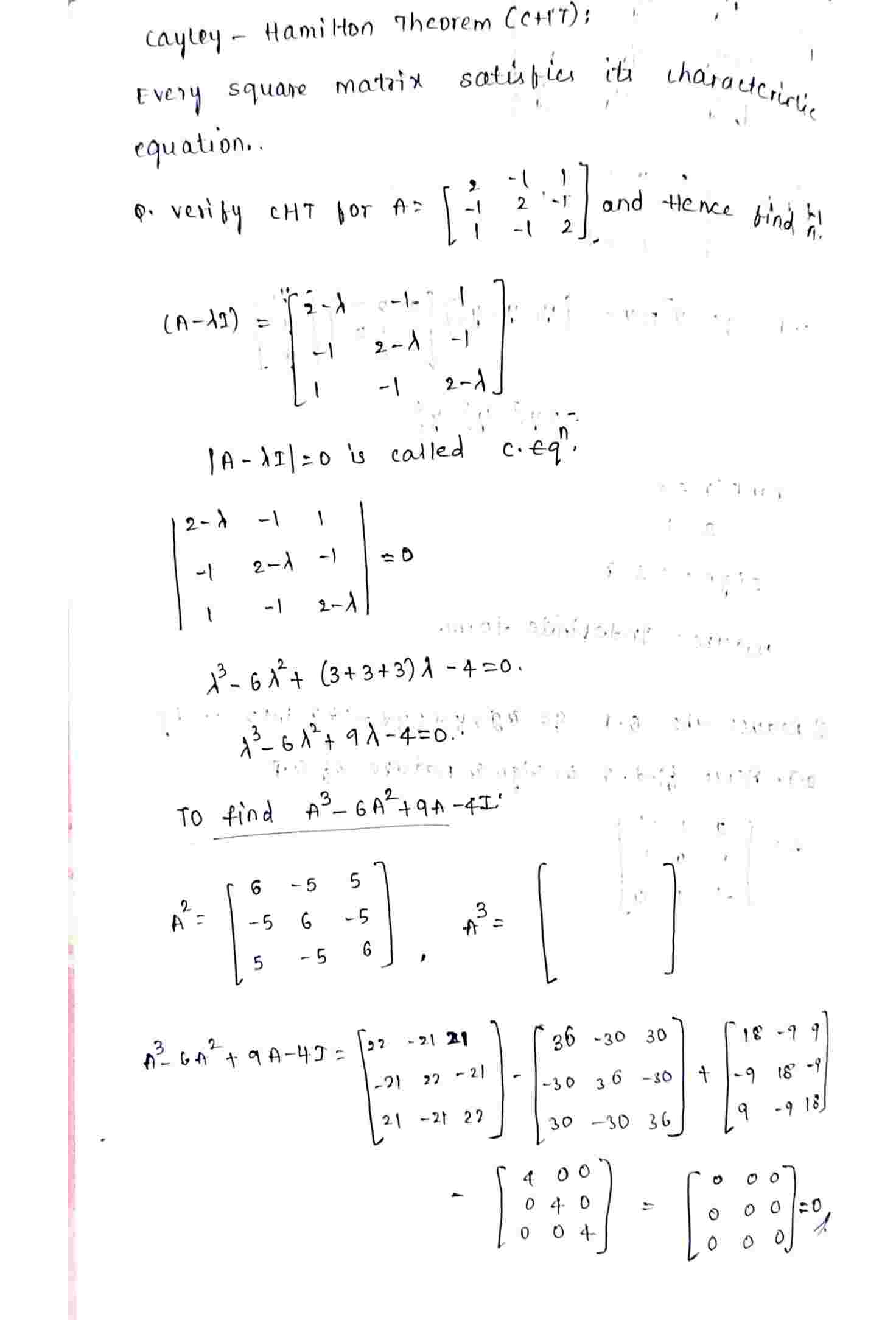 Cayley-Hamilton theorem