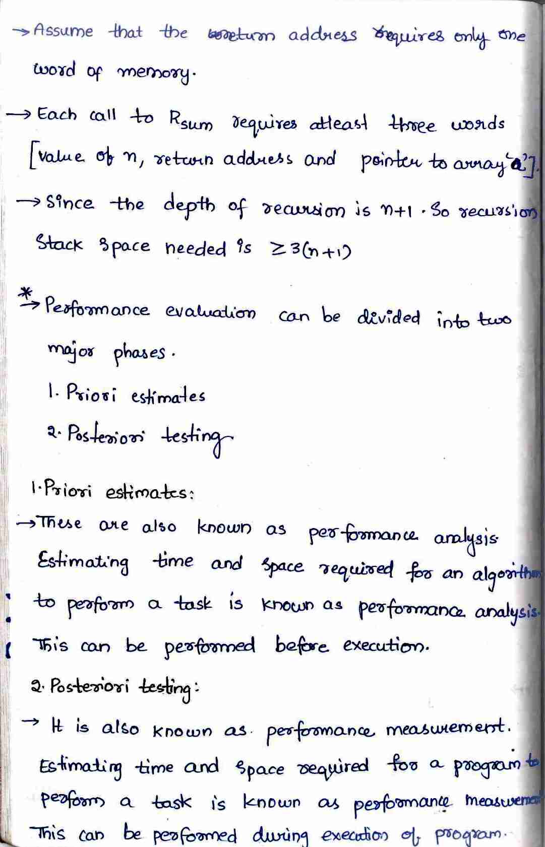 Performance Analysis in DAA