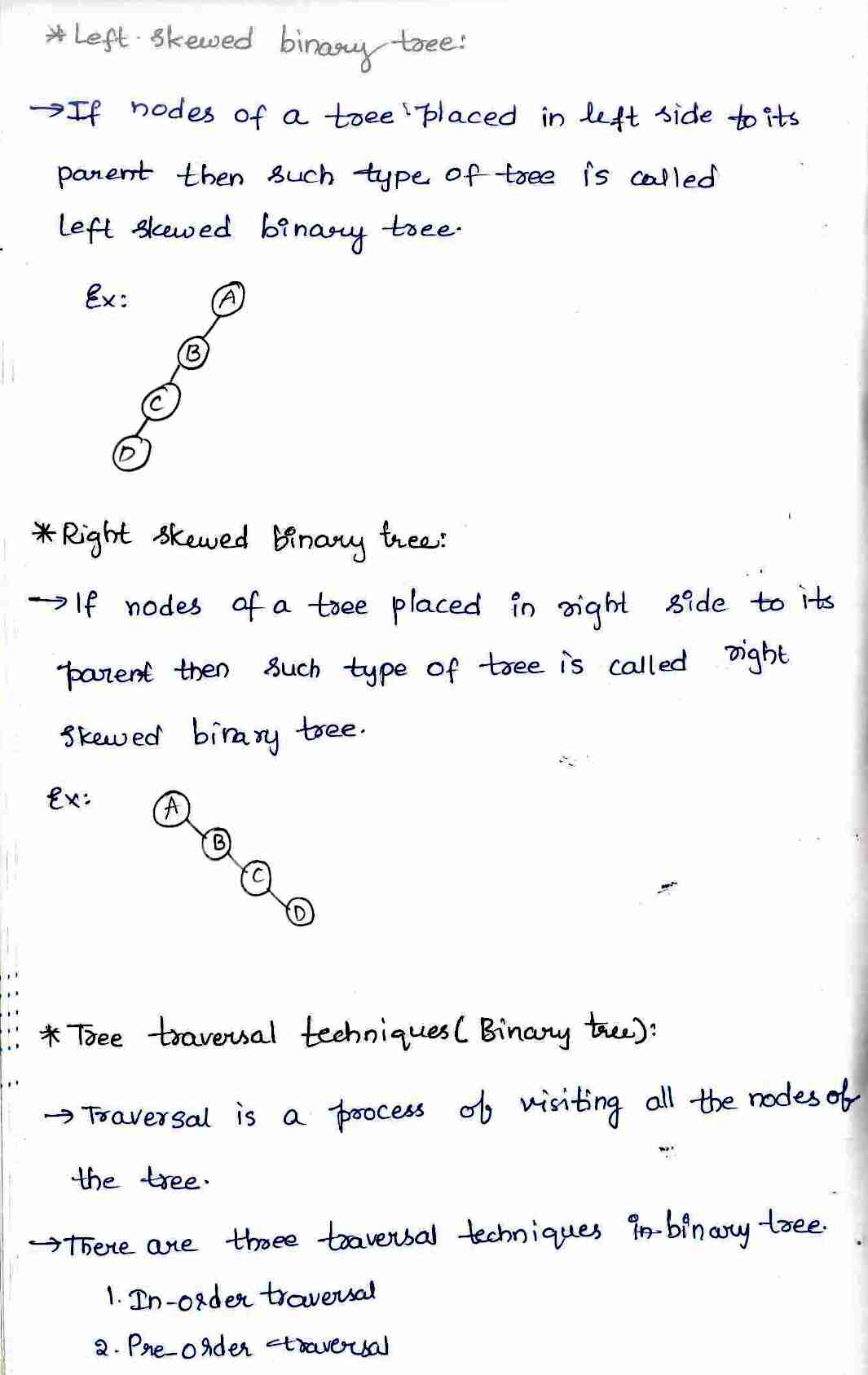 tree traversal Technique in DAA