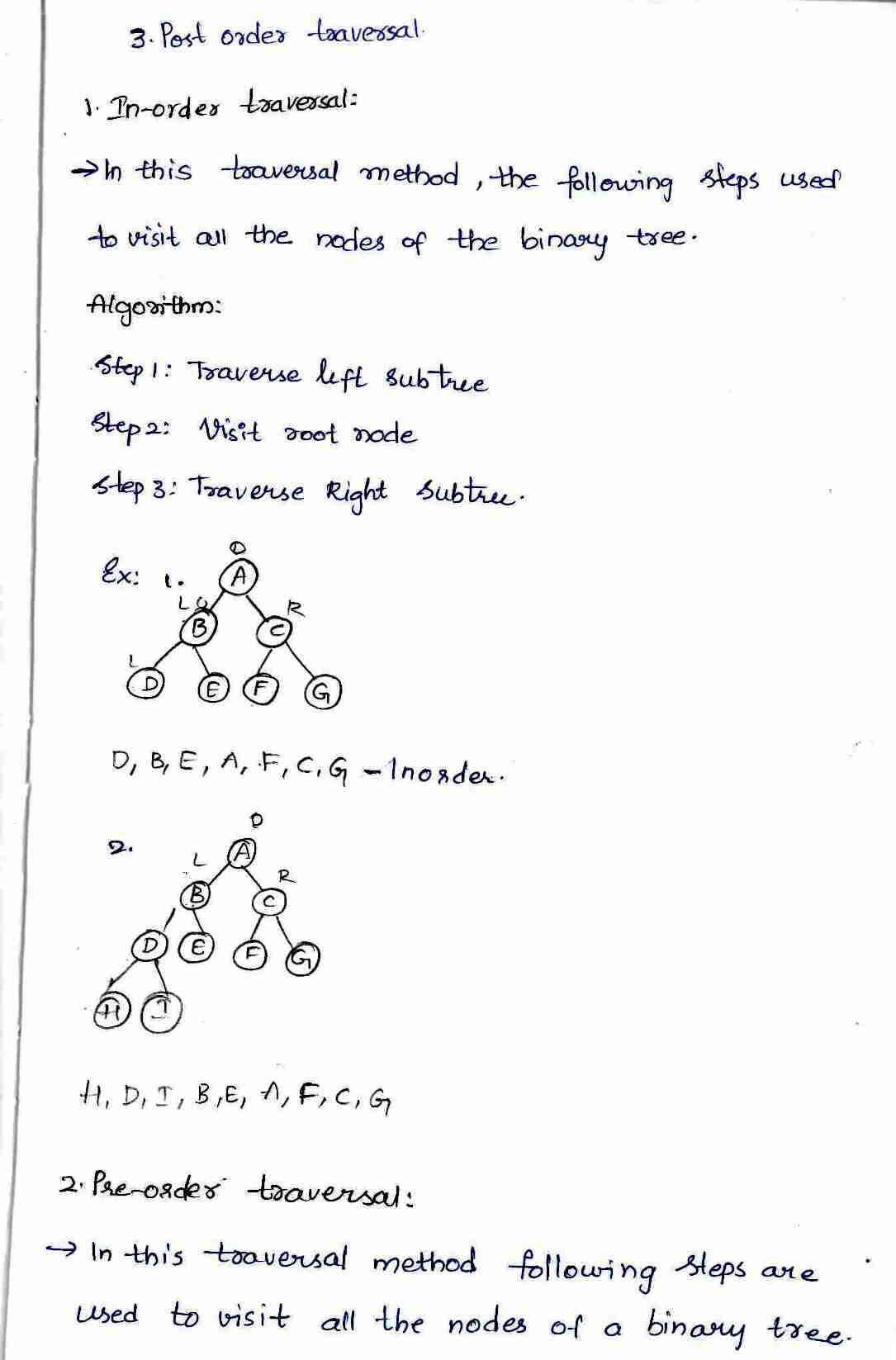 tree traversal Technique in DAA