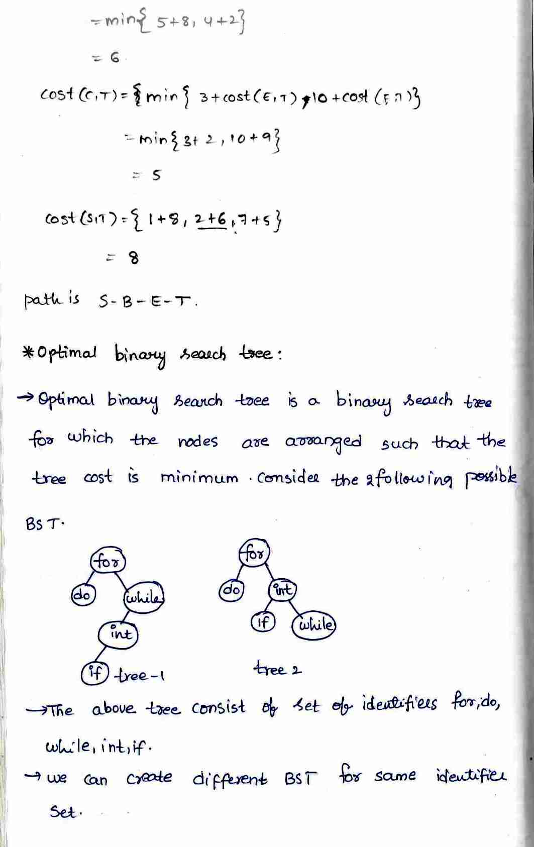 Dynamic programming in DAA