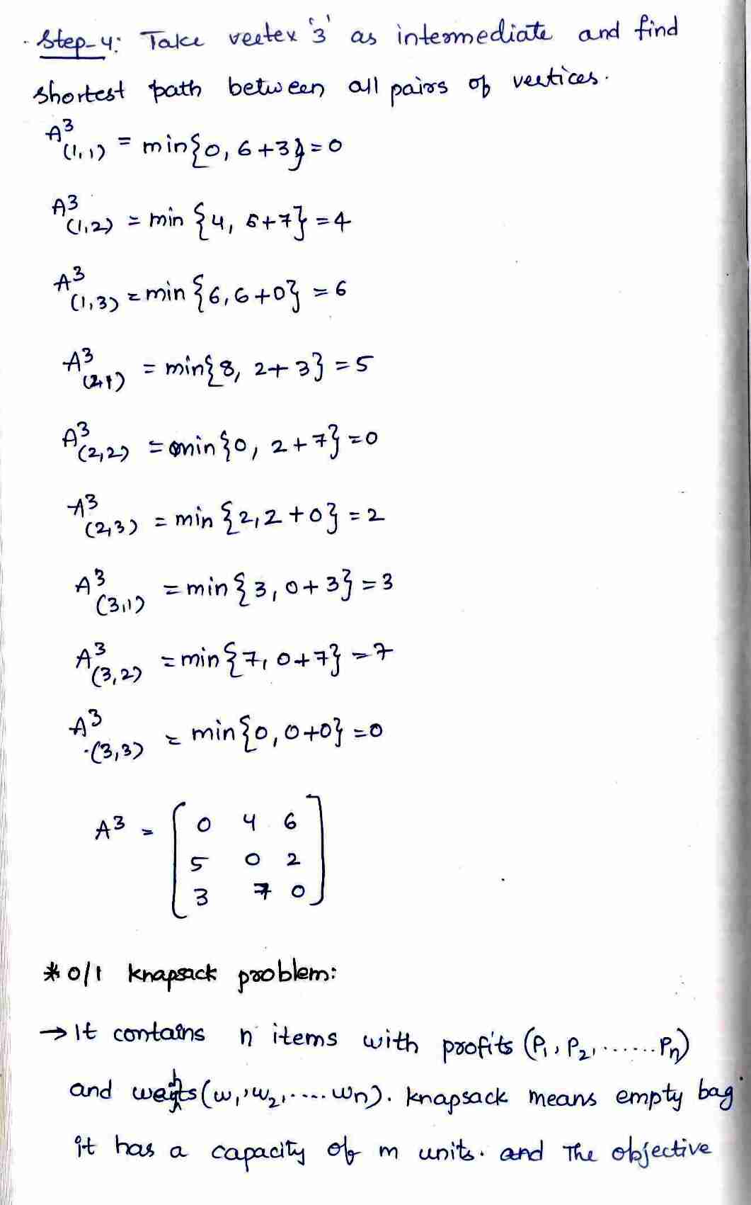 Dynamic programming in DAA