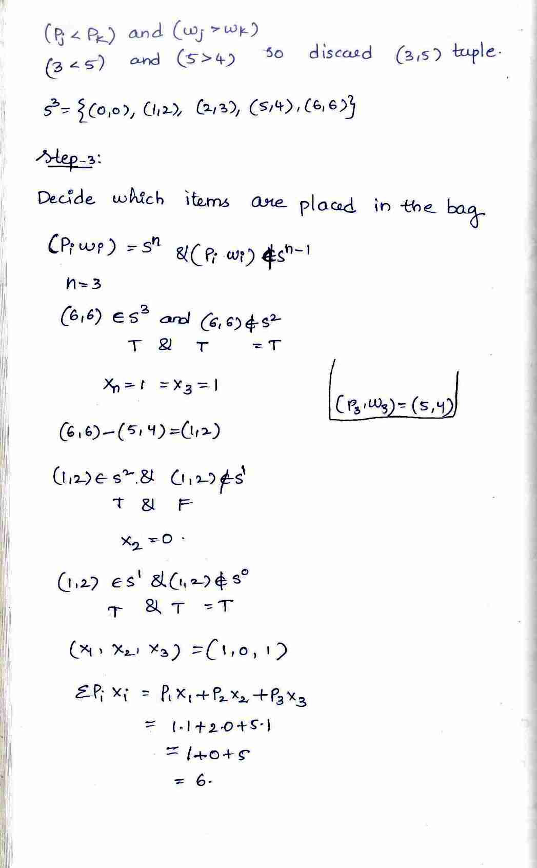 Dynamic programming in DAA