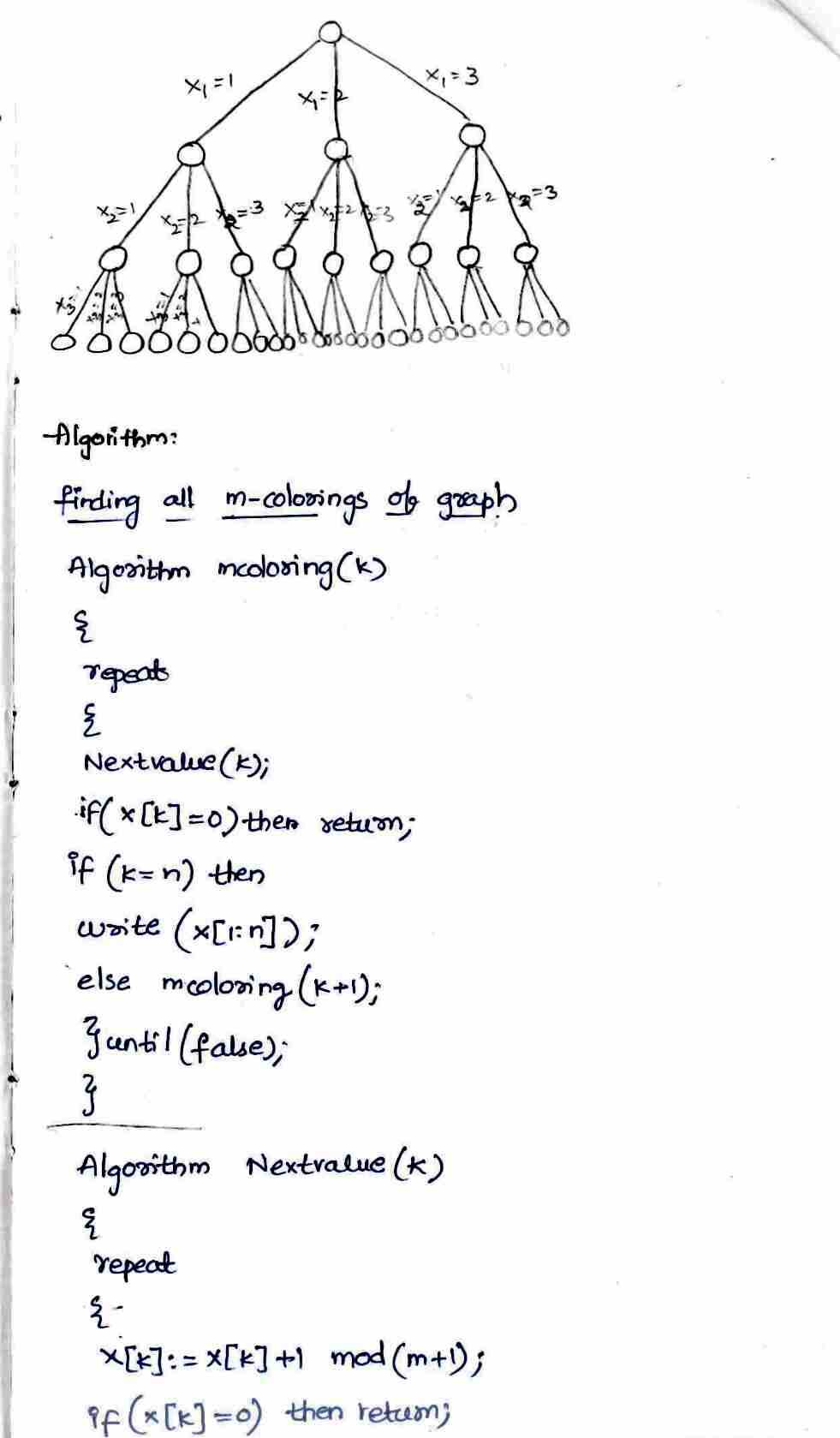 Back Tracking in DAA