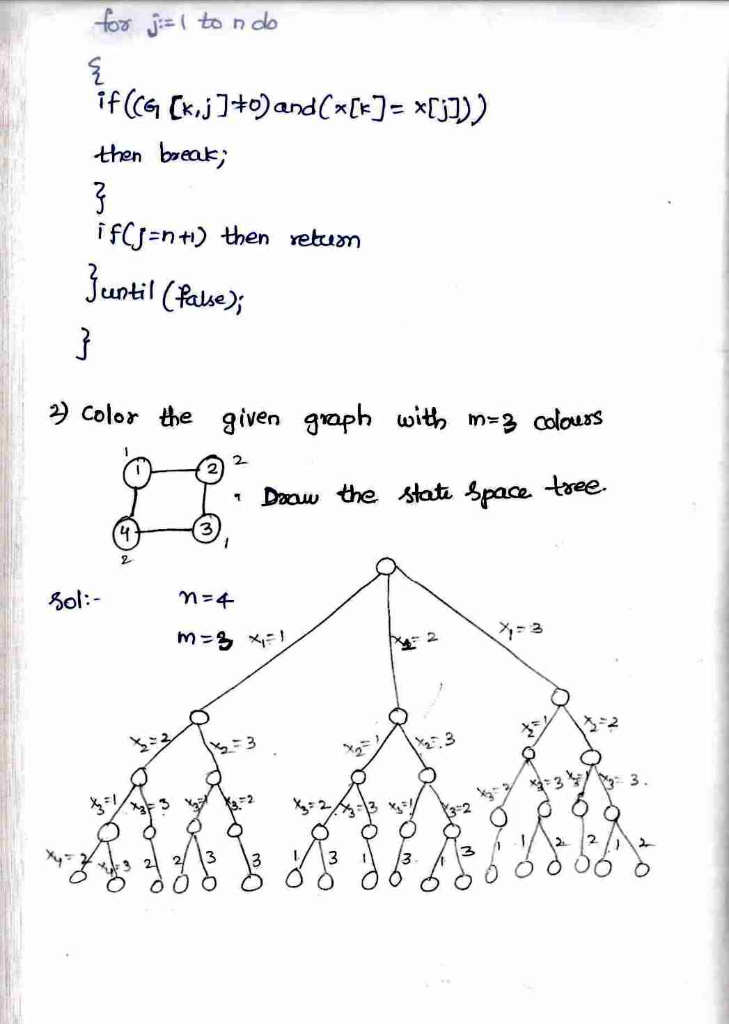 Back Tracking in DAA