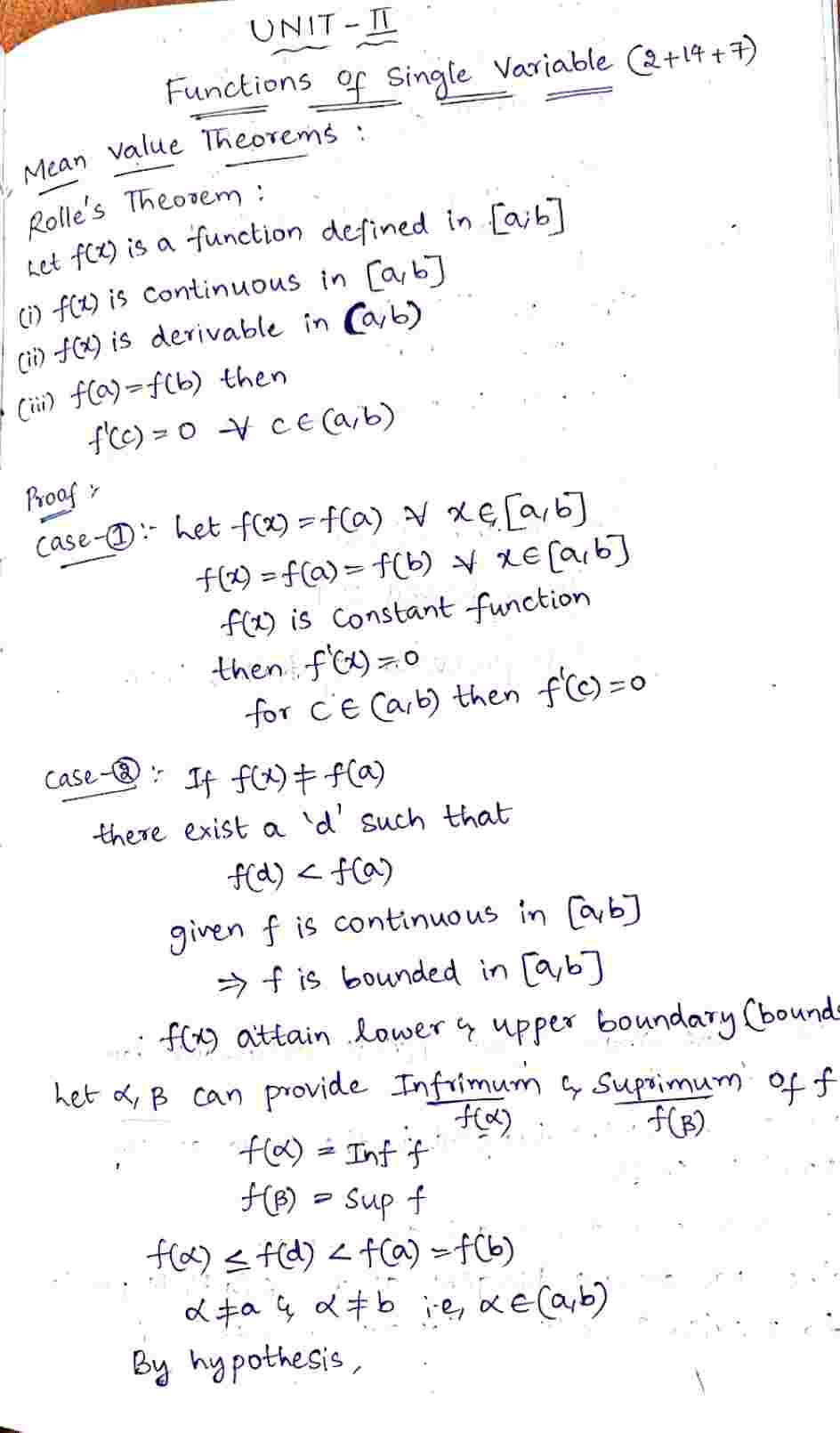 Rolle's theorem
