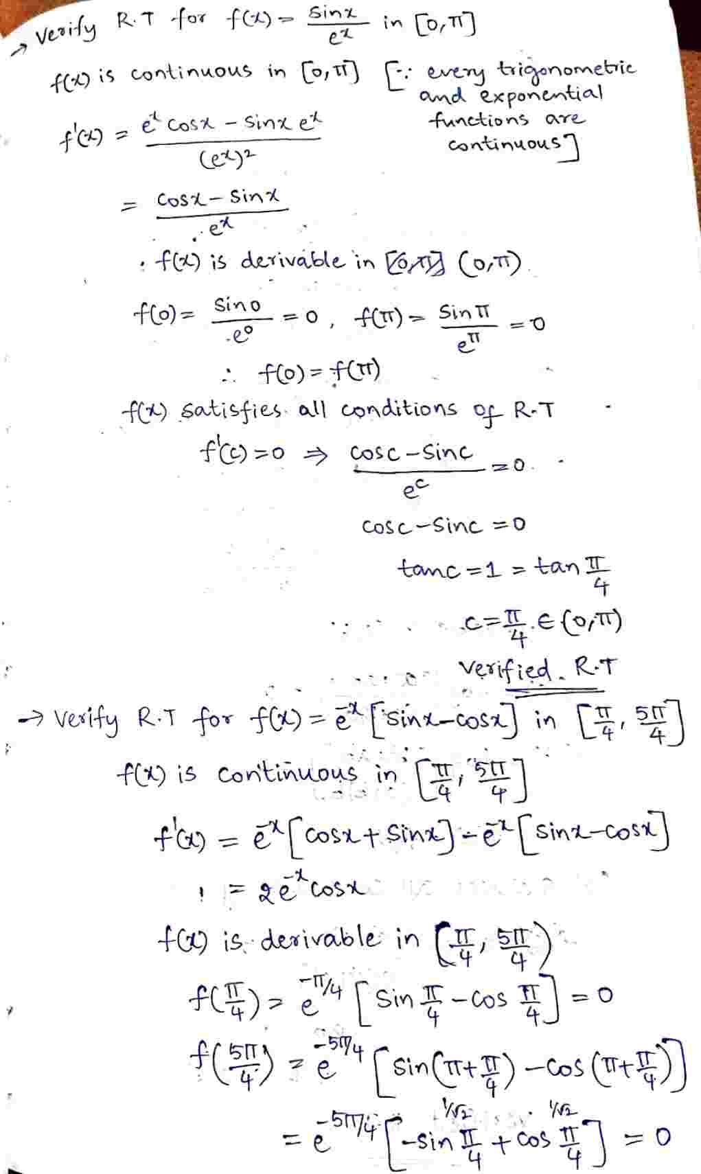 Rolle's theorem