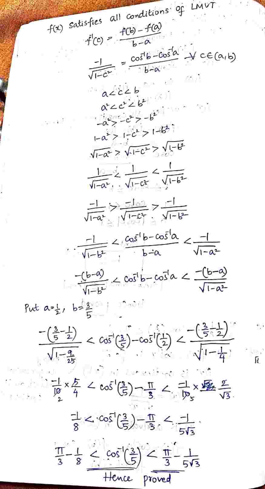 Lagrange's mean value theorem