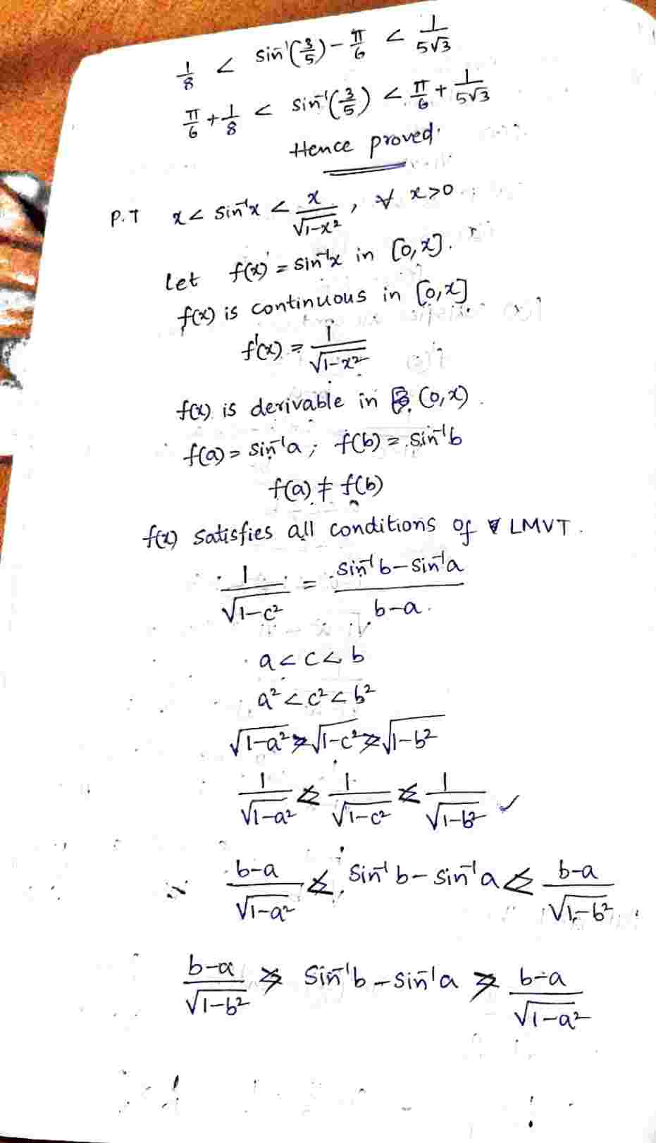 Lagrange's mean value theorem