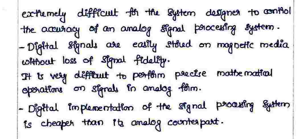 Advantages of Digital over Analog Signal Processing