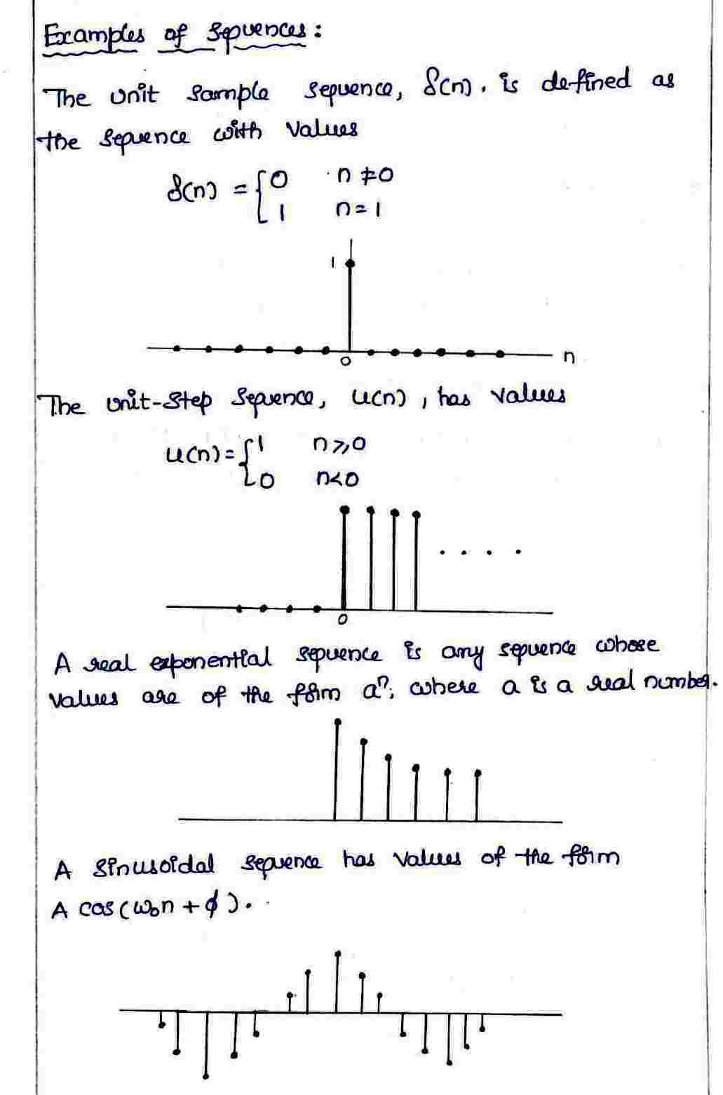 Examples of Sepvences