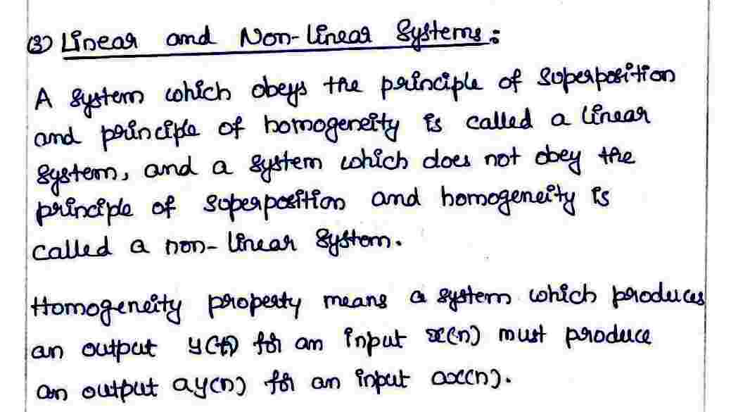 Linear and Non-Linear Systerms
