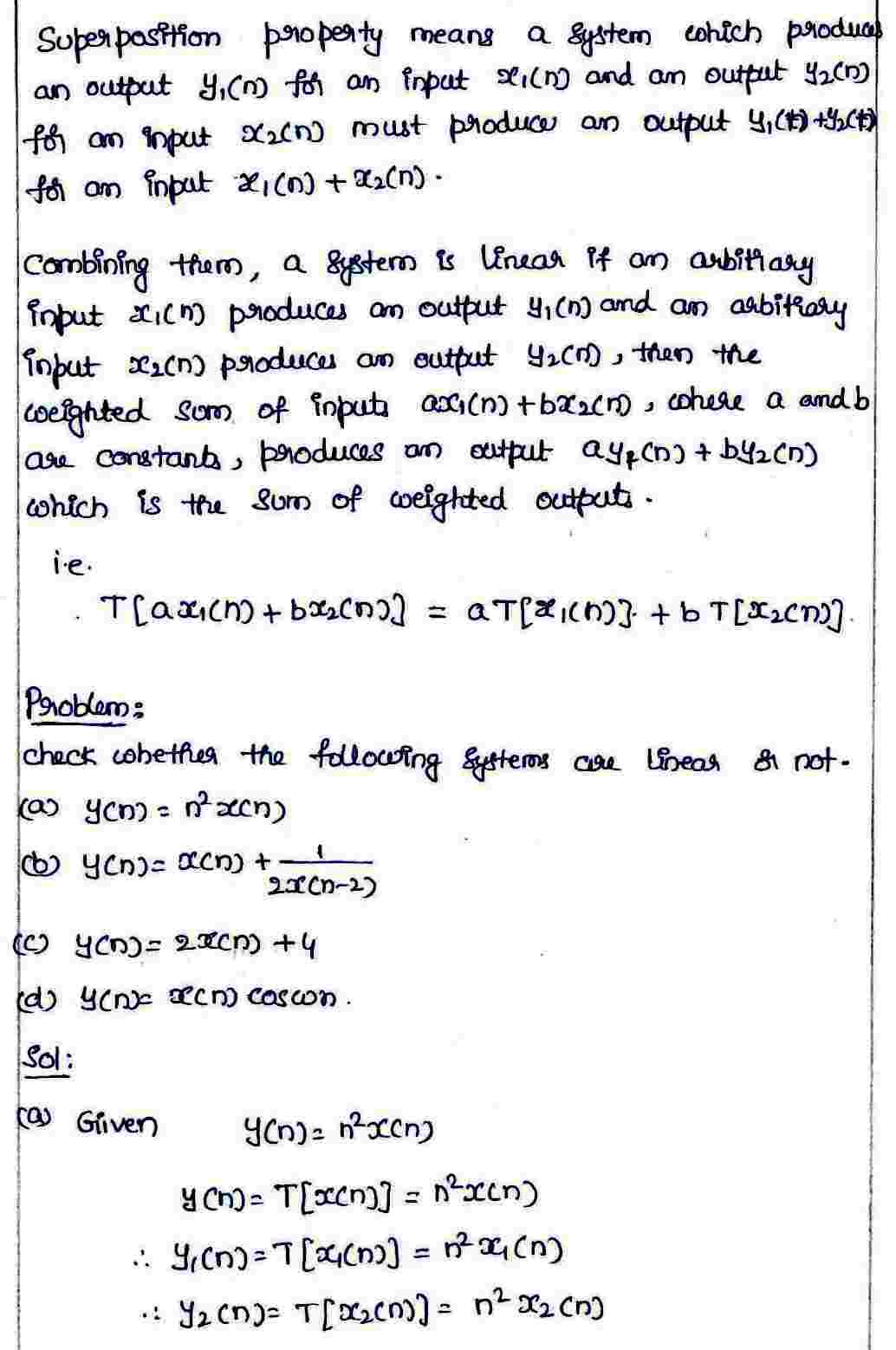 Linear and Non-Linear Systerms