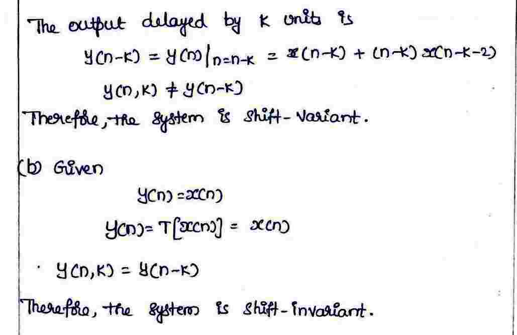 Shift-in Variant and Shift-Varying Systerms