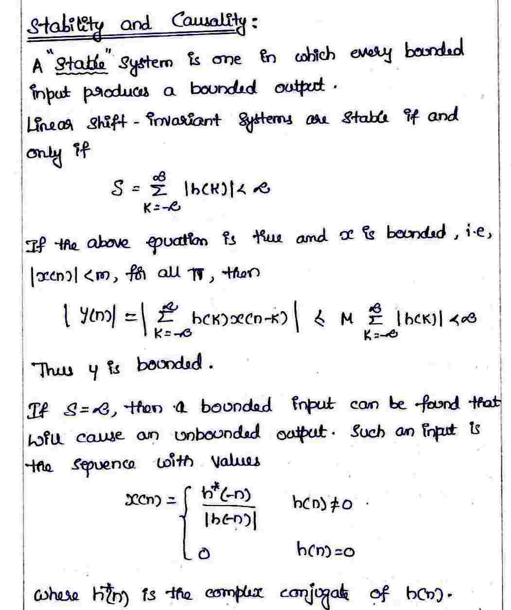Stability and Causality