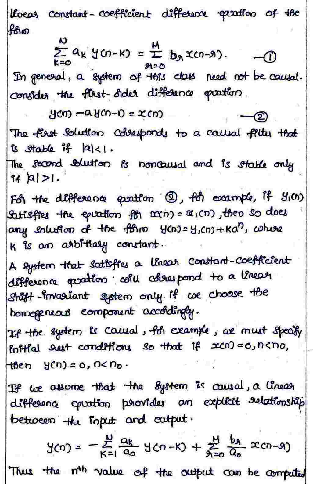 Linear Constant-Coefficient Difference Epvations