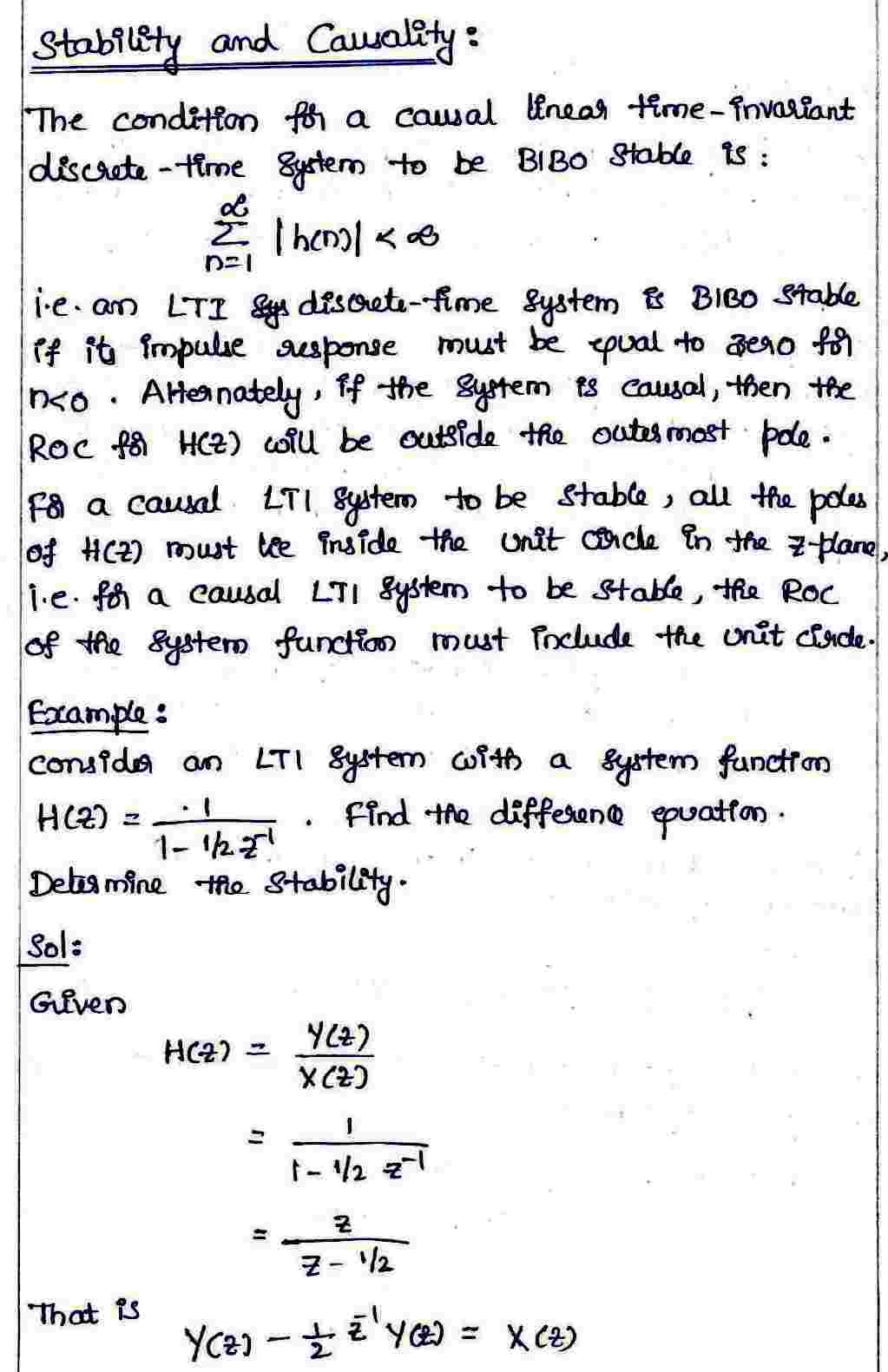 Stability and causality