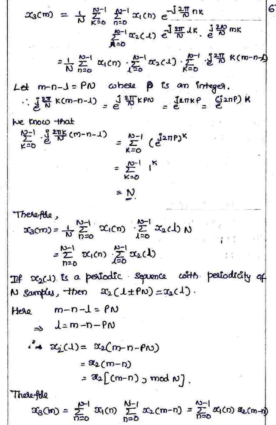 Circular Convolution of Two Sequences