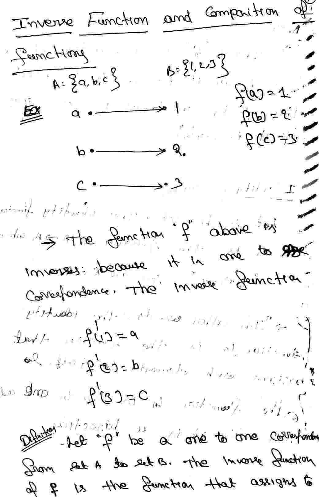 Inverse Function and Compaition of Functions