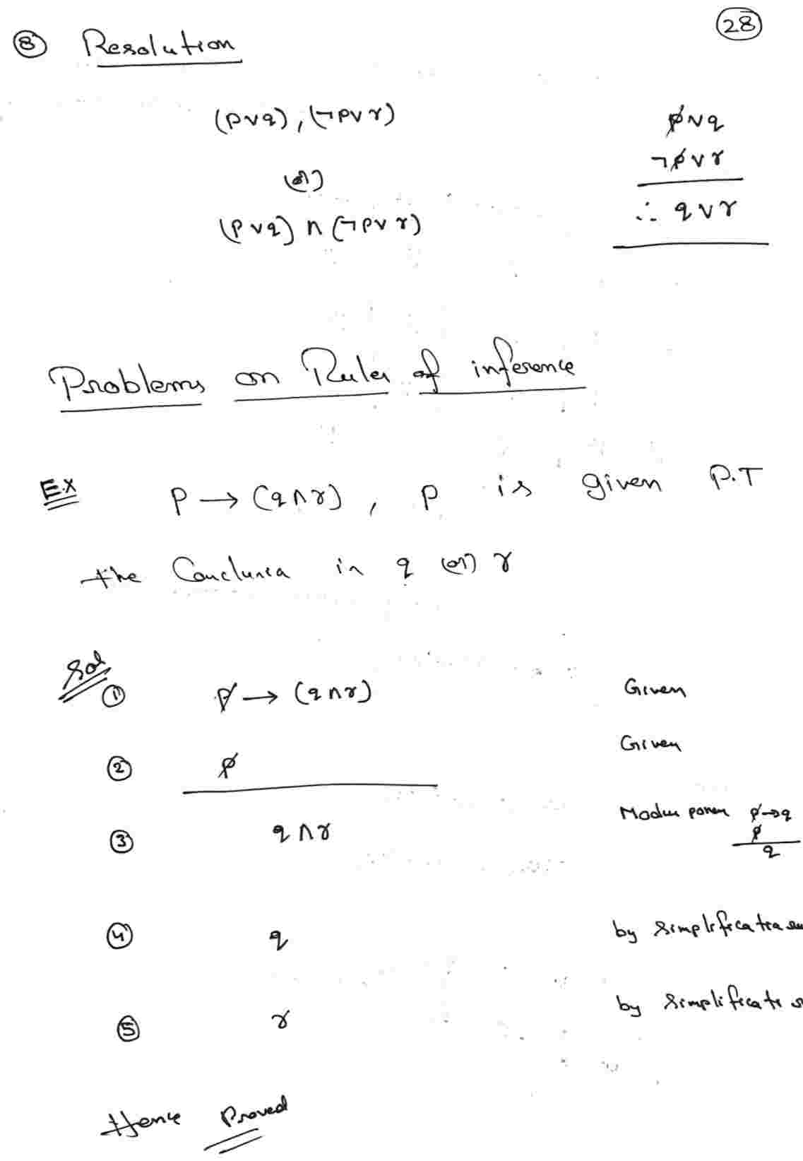 Rule of inference
