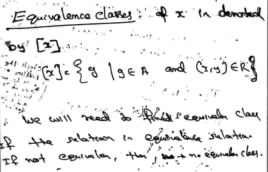 Equivalence Classes