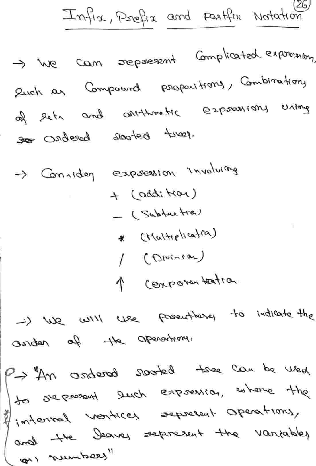 Infix, Prefix, and Postfix Notation