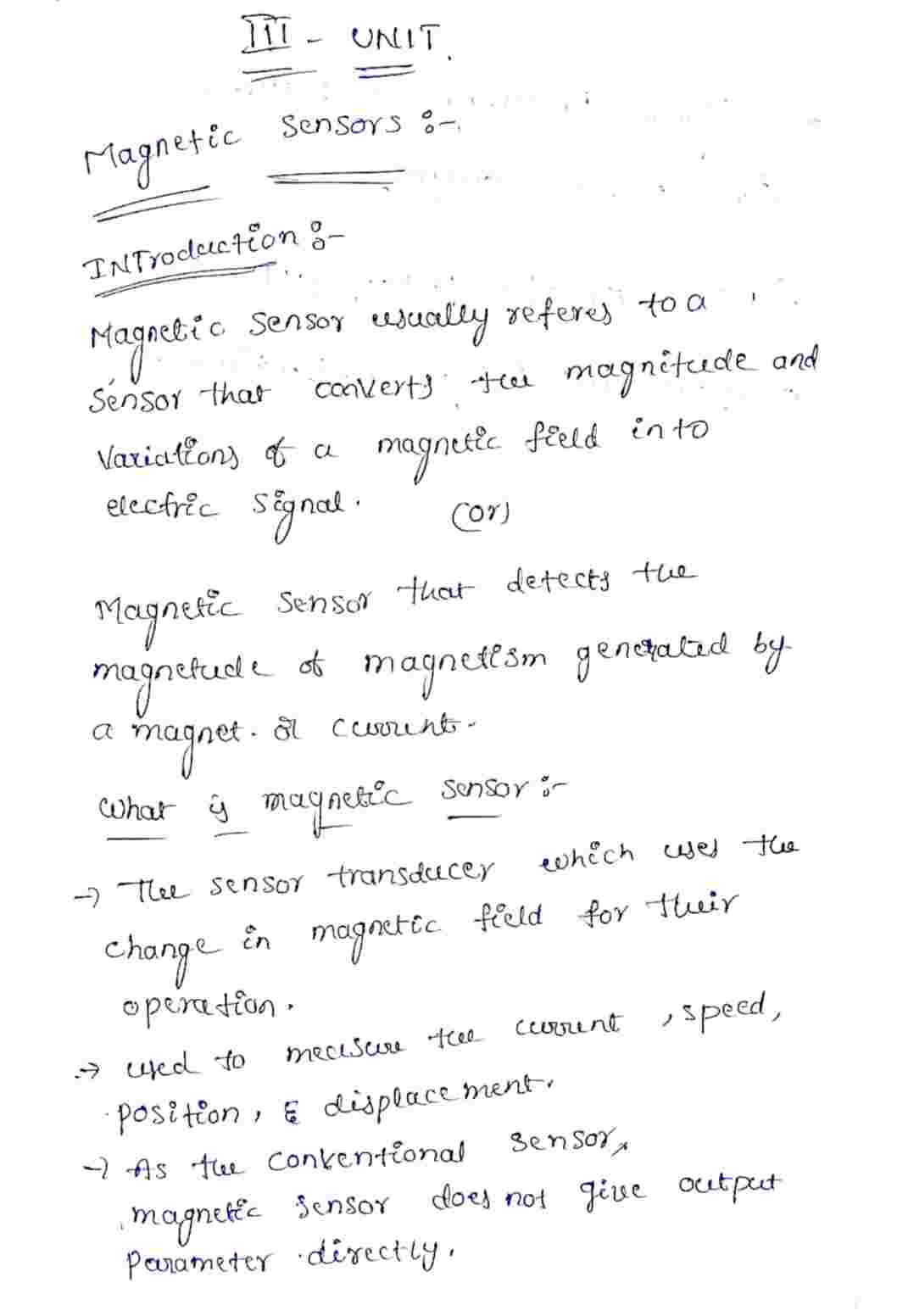 magnetic sensors