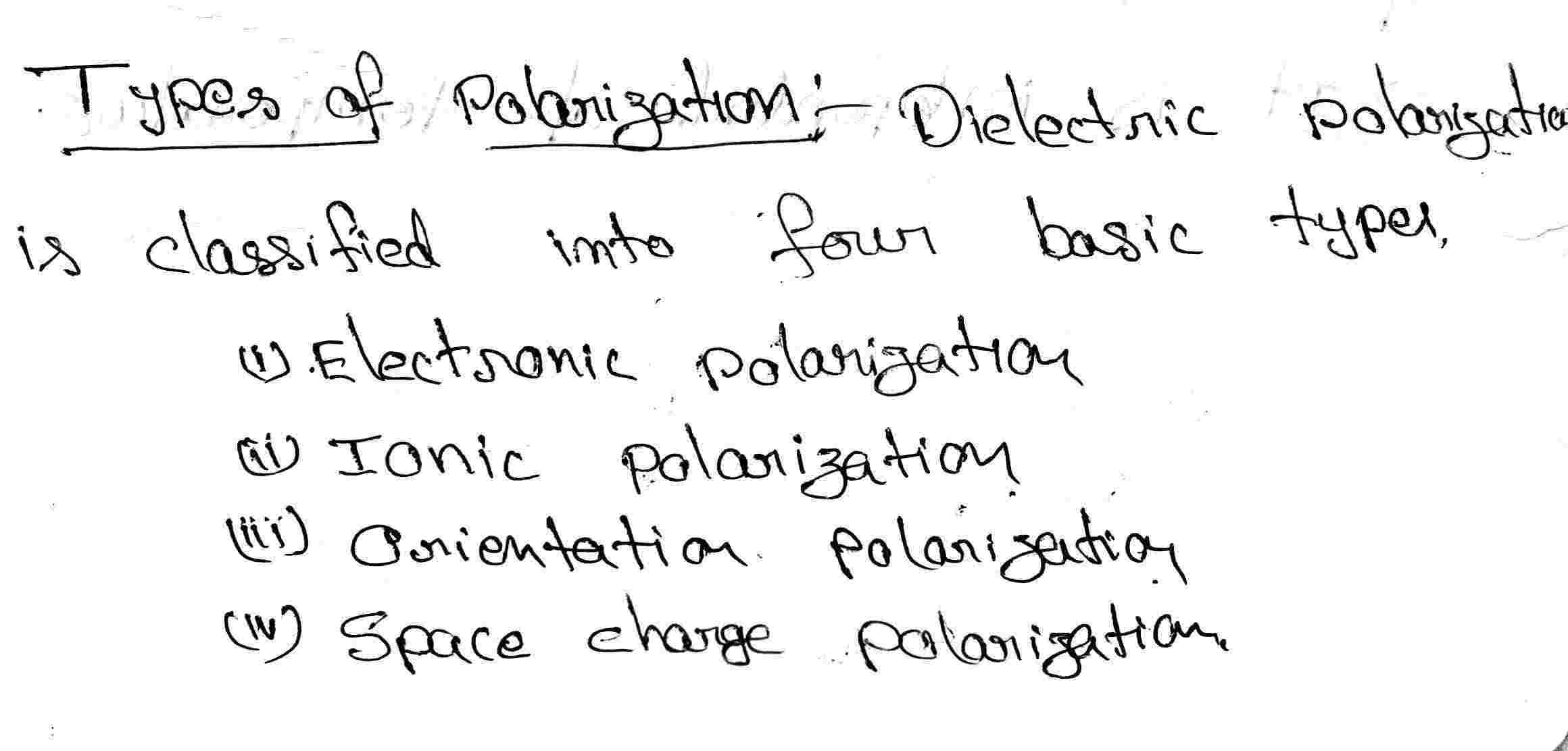 Types of Polarization