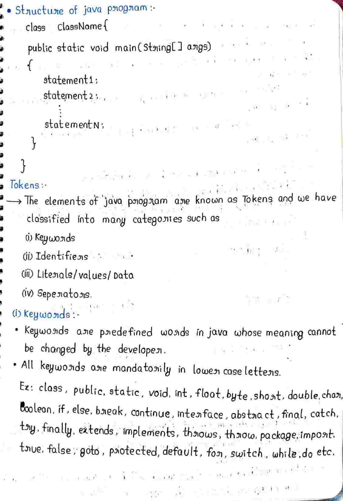 JAVA Basics Concepts