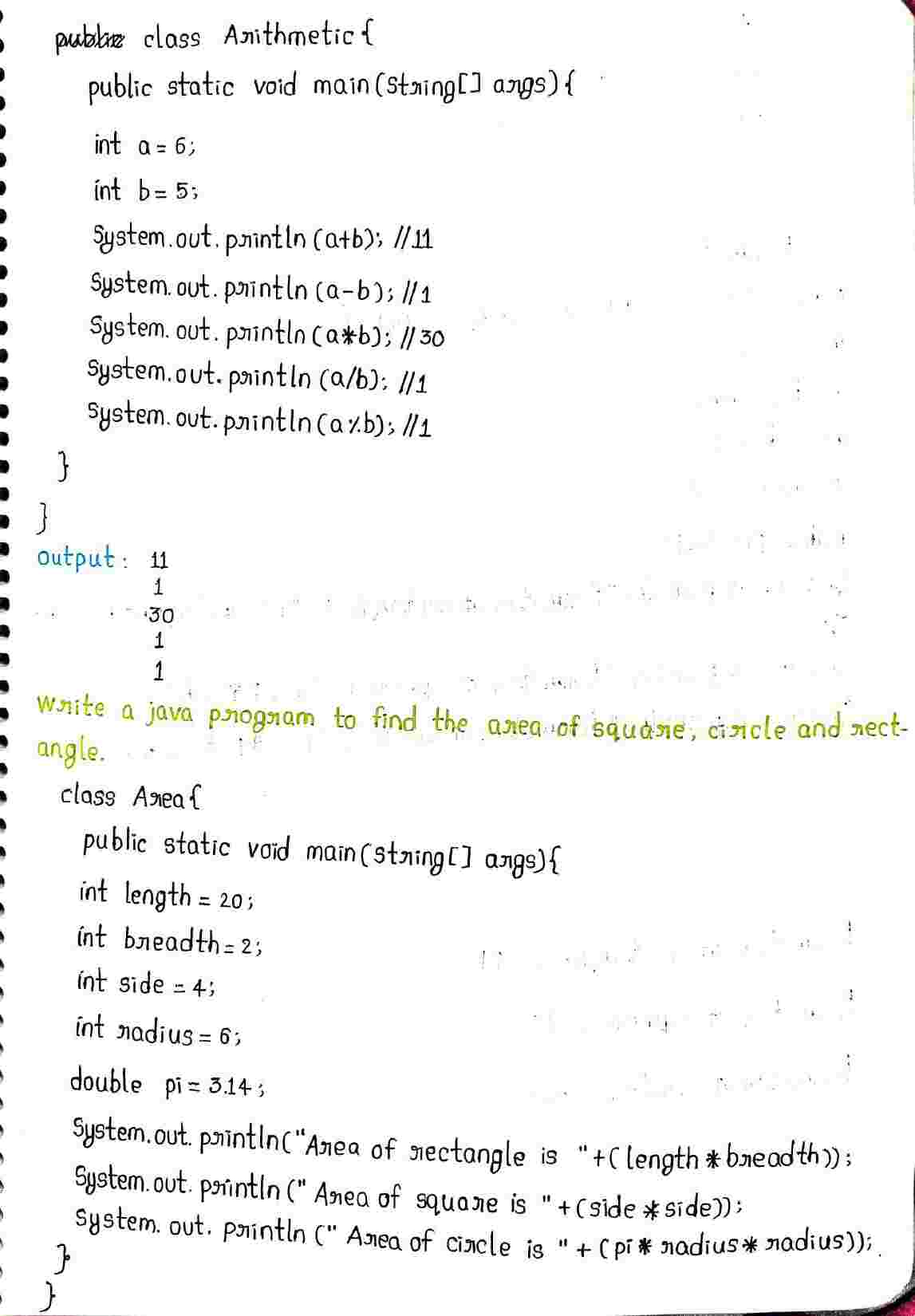 JAVA Basics Concepts