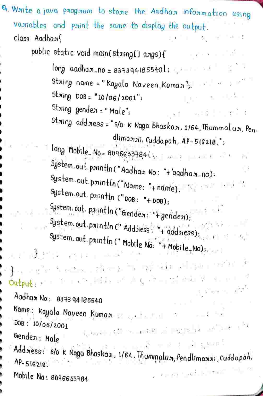 JAVA Basics Concepts