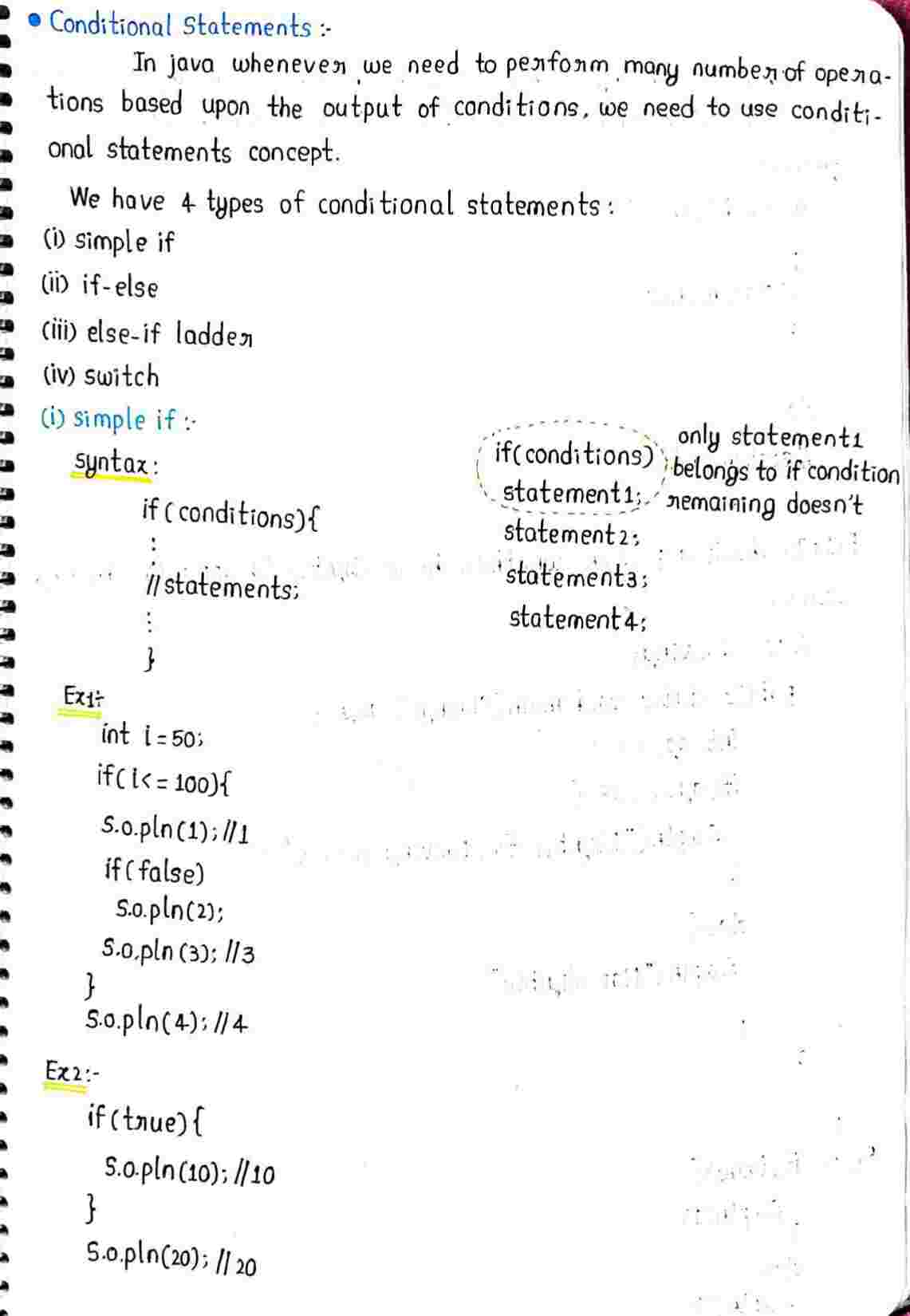 Conditional Statements