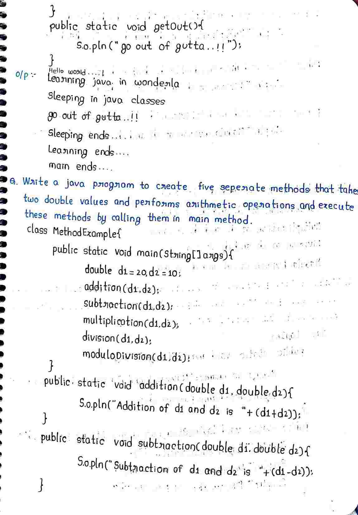 JAVA Methods
