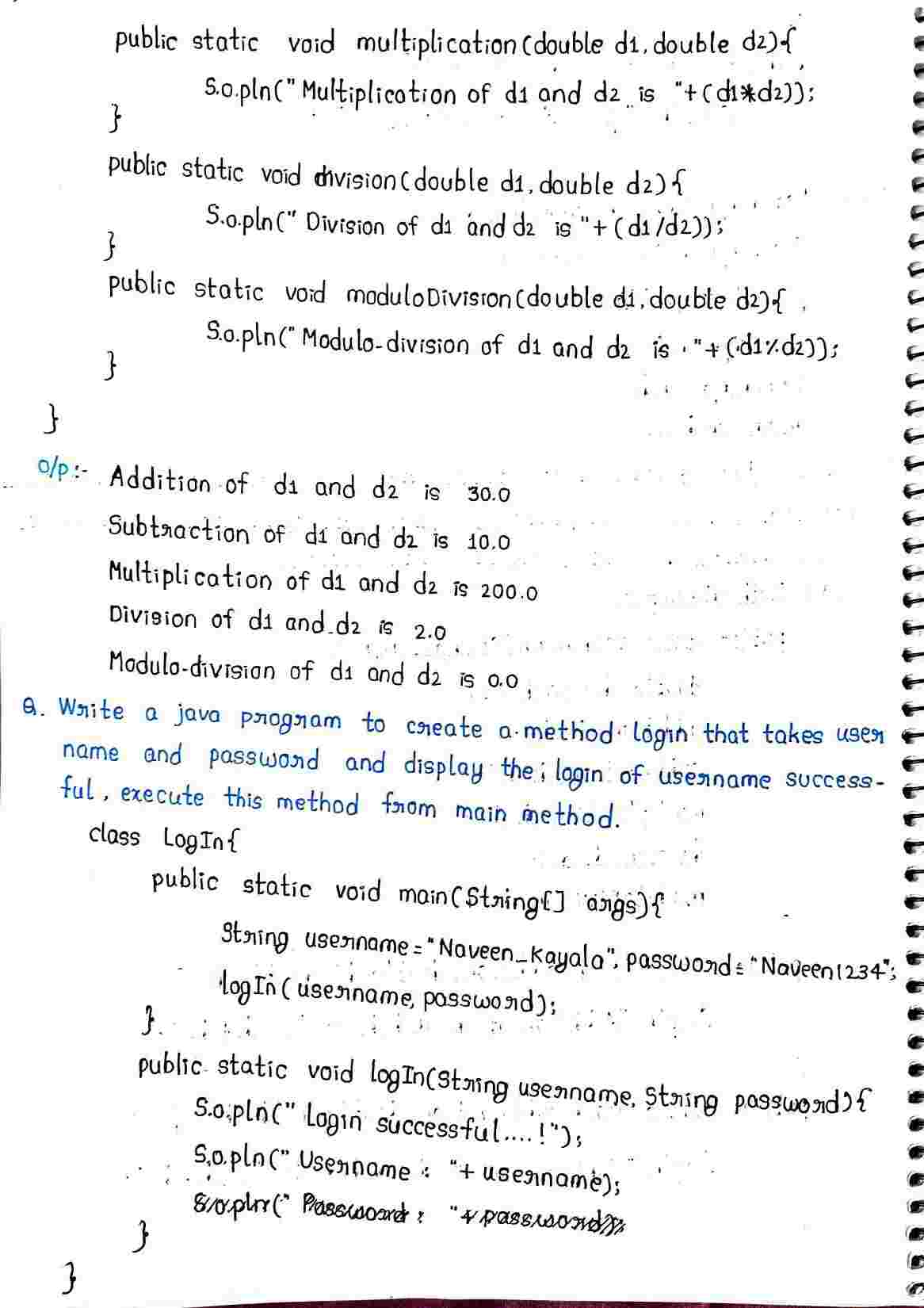 JAVA Methods