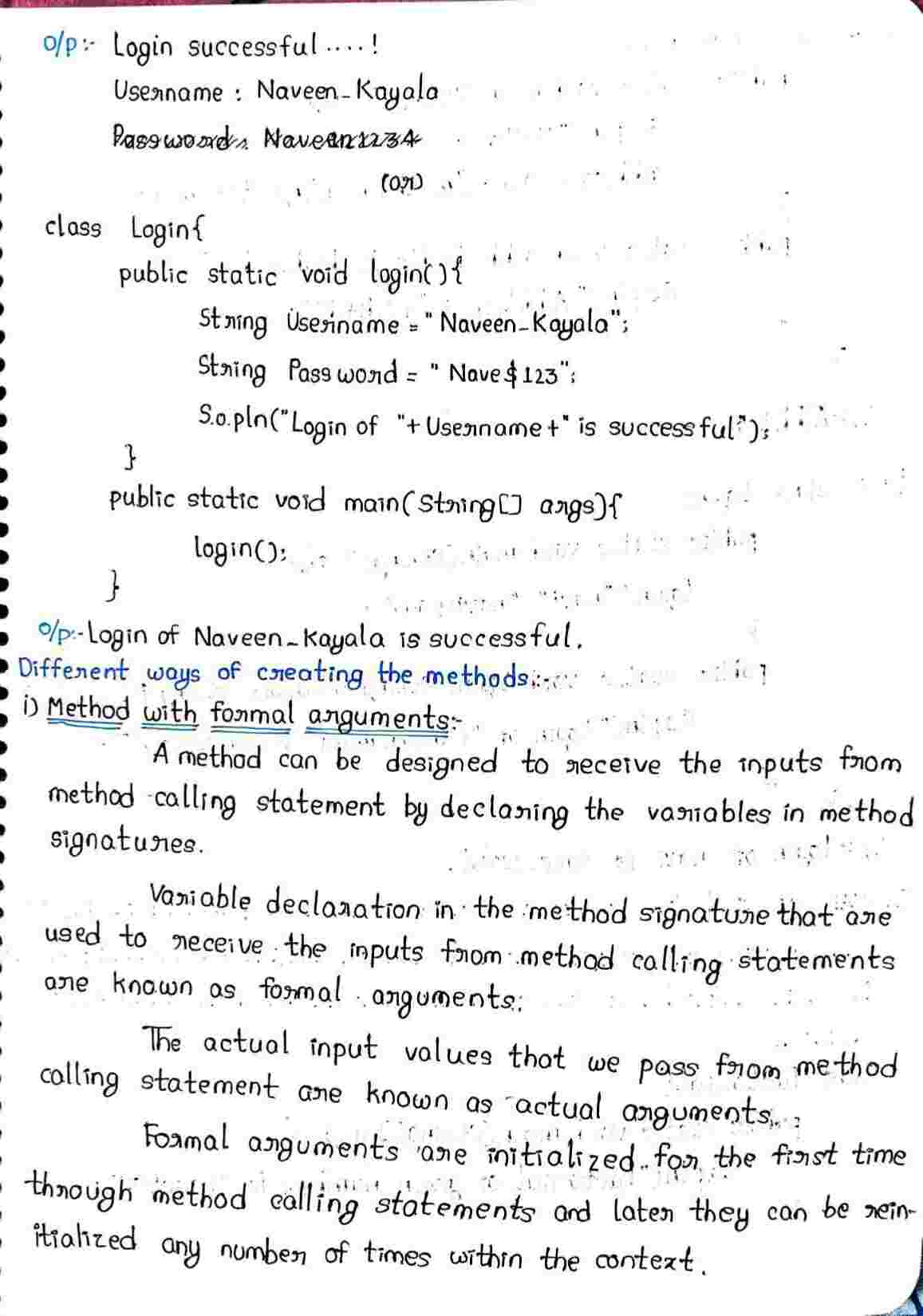 JAVA Methods