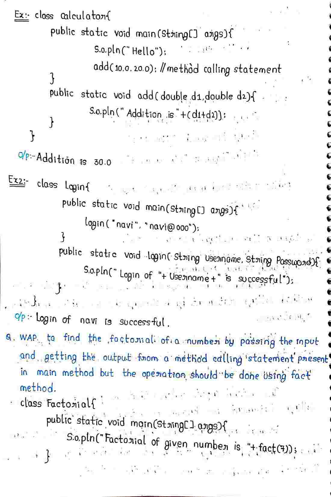 JAVA Methods
