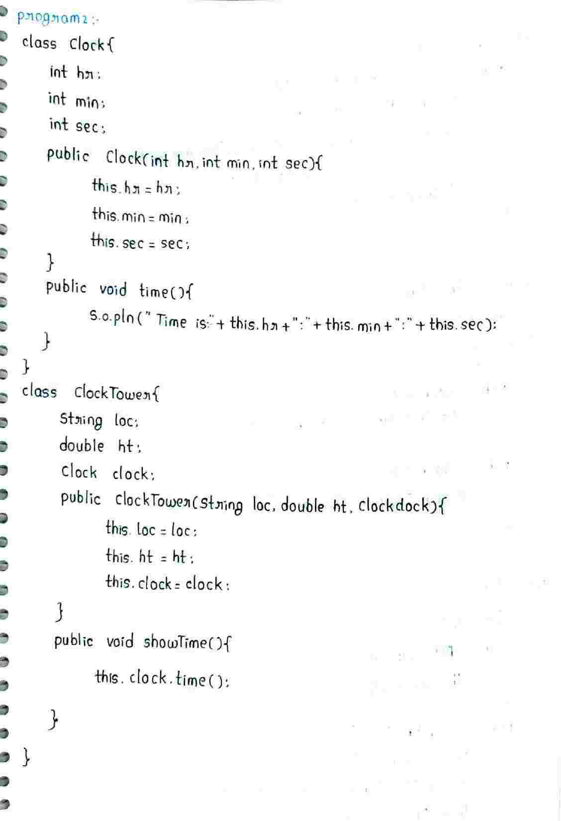 Concept of relationship in JAVA