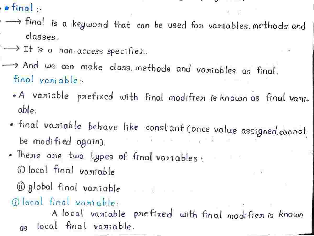 Access Specifiers in JAVA