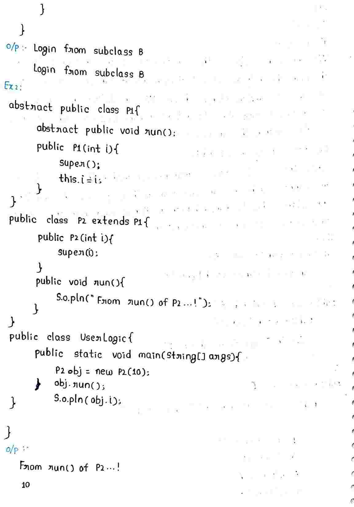Abstraction in JAVA