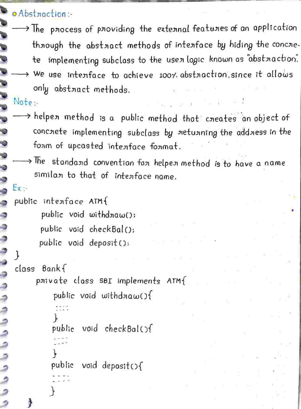 Interface in JAVA